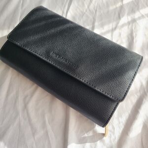 Michael Kors Black Leather Wallet Clutch No Strap
